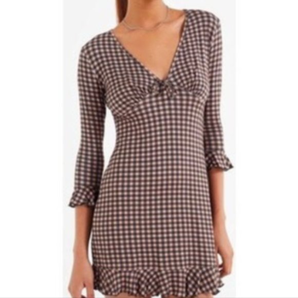 UO Grace Ruffle Mini Dress - Picture 2 of 3